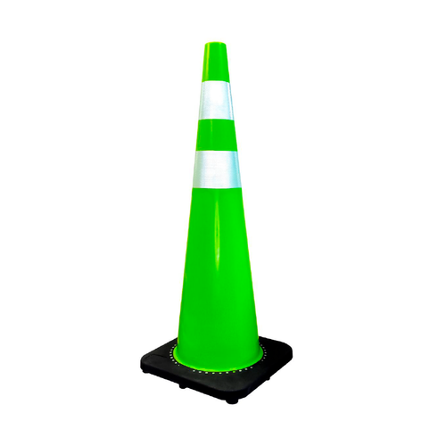 Cono Reflec.verde fluor base pesada 36