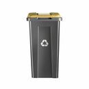 Basurero Reciclaje Gris Tapa Amarilla  50 Litros WENCO