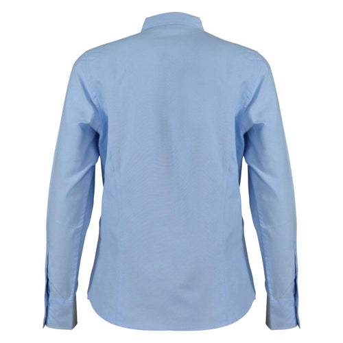 Blusa Maritex Oxford Mtx Manga Larga Celeste L