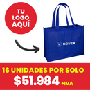 Bolsa Reutilizable Horizontal Azul (Impresion full color)