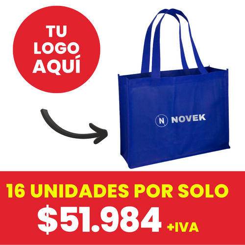 Bolsa Reutilizable Horizontal Azul (Impresion full color)