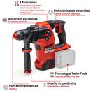 Rotomartillo Inalambrico 2x18V sin baterias PXC HEROCCO 36/28 - Einhell