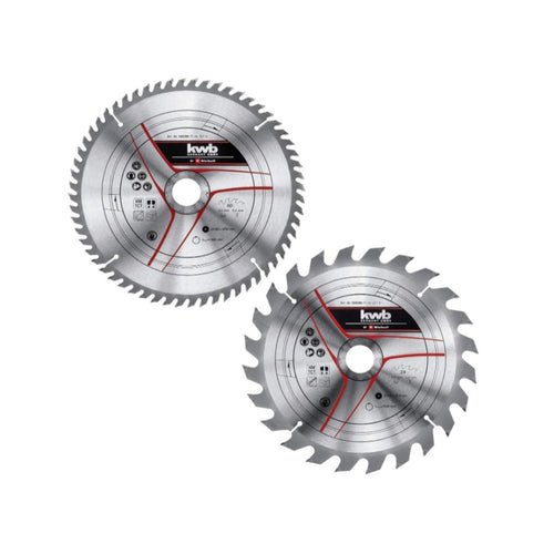 Set de 2 Discos de sierra circular 250mm x 30mm 24 / 60 dientes - KWB