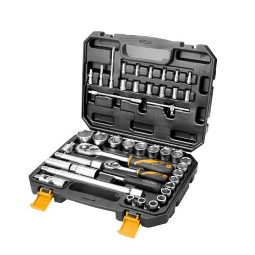 Juego de Dados 1/2" y 1/4" 45 piezas - Tolsen