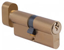 Cilindro Euro 70mm 5 Pin 3 Llaves Perilla Bronce
