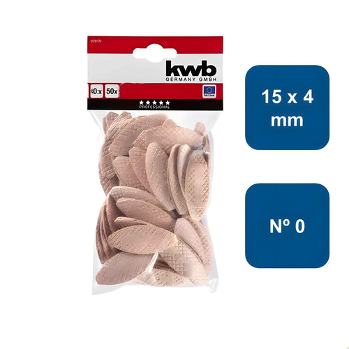 Galletas para ensamblar madera 50un. Nº0 - KWB