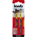 Hojas de sierra caladora para madera TE111C (Diente 3mm) 2un. - KWB