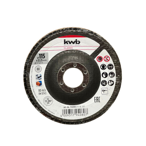 Disco Traslapado Classic 4.1/2" Grano 80 - KWB