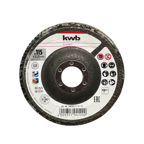 Disco Traslapado Classic 4.1/2" Grano 120 - KWB