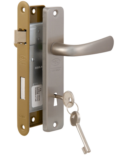Cerradura Embutida Clásica B40 Loggia Llave Bronce-Inoxidable