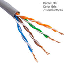 Cable Utp Categoria 5E Unifilar Gris Metro Lineal