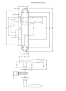 Cerradura Embutida Anna B40 Dormitorio Bronce