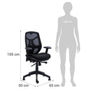 Silla Escritorio Q3 Ergonomica Respaldo Alto Con Brazo Negro