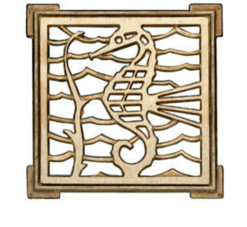 Rejilla Pileta Cuadrada 100mm Bronce