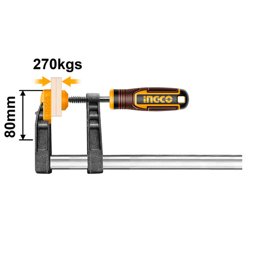 PRENSA SARGENTO EN F INDUSTRIAL 50X150MM INGCO HFC020501