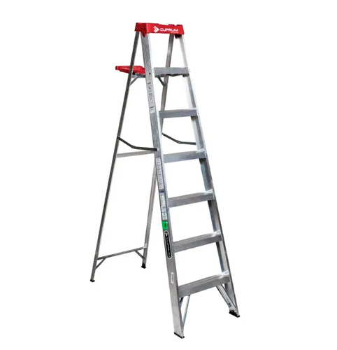 Escalera Aluminio Tijera 7 Peldaños 2.13 M. Cuprum