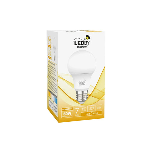 Ampolleta Led E27 luz calida 3000K 7W - Macrotel