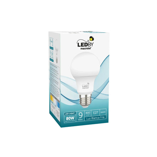 Ampolleta Led E27 luz fria 6500K 9W - Macrotel
