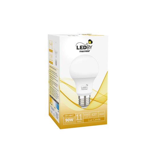 Ampolleta Led E27 luz calida 3000K 11W - Macrotel