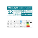 Panel Led Slim Sobrepuesto Cuerpo Plastico luz fria 6500K 12W - Macrotel