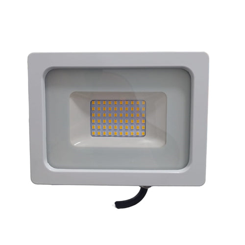 Foco Proyector Luz Calida 3000K Marco Blanco 20W - Globaltronics