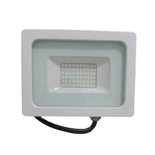 Foco Proyector Luz Blanca 6000K Marco Blanco 20W - Globaltronics