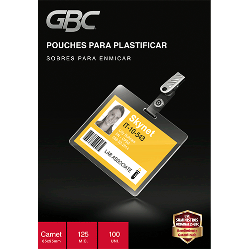 Sobre Para Plastificar 229 X 368 Mm Oficio 100 Un 125 Micrones