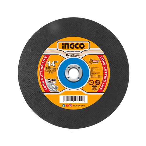 DISCO DE CORTE PLANO PARA METAL 355X3X25MM 14