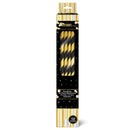 Bombilla Papel Lineas Negro-Dorado 12 Unidades Big Party