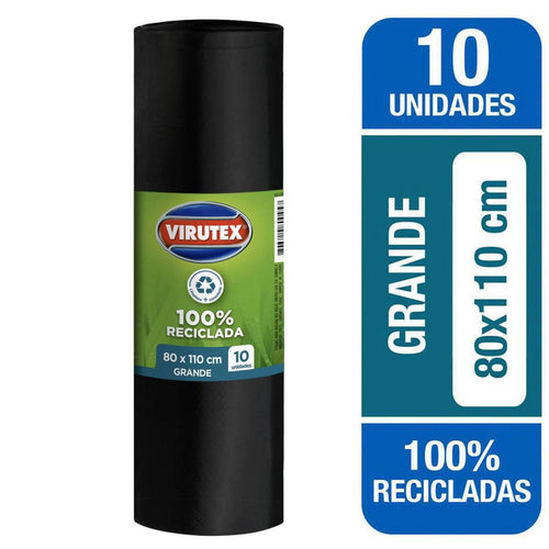 Bolsa De Basura Grande 80X110 Cm 120 Litros 10 Unidad(Es)
