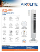 VENTILADOR TORRE AIROLITE VT06R  C/REM