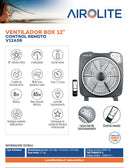 VENTILADOR PISO/MESA AIROLITE V12A5R