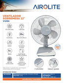 VENTILADOR SOBREMESA AIROLITE V12S6  12