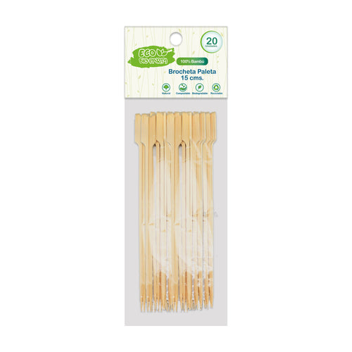 Brocheta Paleta 15 Cm 20 Unidades Big Party