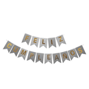 Guirnalda Feliz Cumpleaños Glitter Plateado Big Party