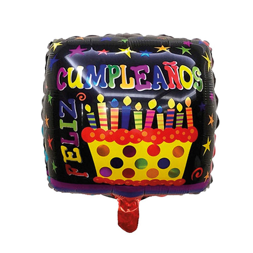 Globo Metalico Feliz Cumple Cuadrado 46 Cm Big Party