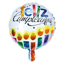 Globo Metalico Feliz Cumple Redondo 46 Cm Big Party