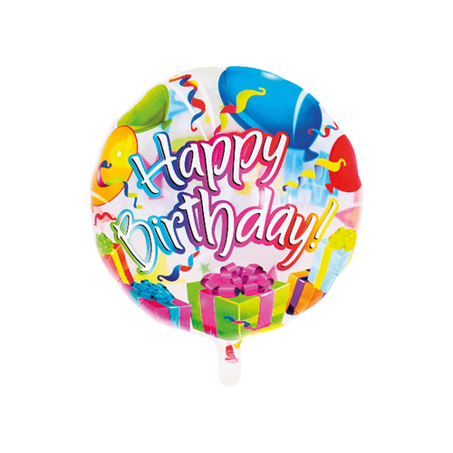 Globo Metalico Feliz Cumple Redondo 46 Cm Big Party