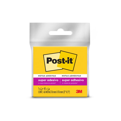 Nota Adhesiva 654 Amarillo Neón 76X76Mm 1 Un 45 Hojas