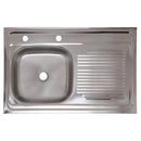 Lavaplatos Sobreponer Derecho 1 Cubeta(S) 50X14.6X80 Cm Acero Inoxidable