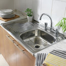 Lavaplatos Sobreponer Izquierdo 1 Cubeta(S) 50X14.6X100 Cm Acero Inoxidable