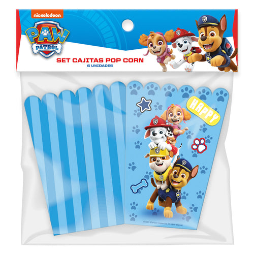 Set De 6 Cajitas Popcorn Paw Patrol