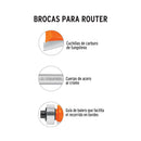 Fresa redondeadora para molduras con guia 1.1/2" - Truper