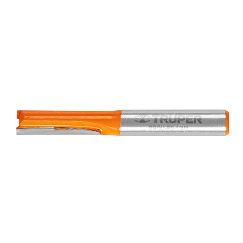 Fresa recta 2 filos 1/4" mediana - Truper