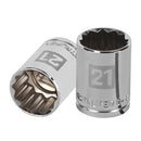 Dado Poligonal Milimetrico Cuadrante 1/2" 21mm - Truper
