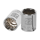 Dado Poligonal Milimetrico Cuadrante 1/2" 22mm - Truper