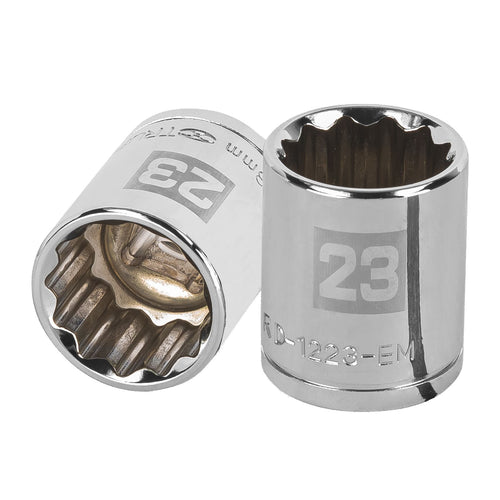 Dado Poligonal Milimetrico Cuadrante 1/2" 23mm - Truper