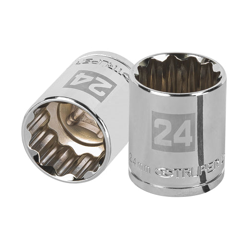 Dado Poligonal Milimetrico Cuadrante 1/2" 24mm - Truper
