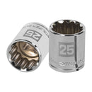 Dado Poligonal Milimetrico Cuadrante 1/2" 25mm - Truper