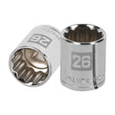 Dado Poligonal Milimetrico Cuadrante 1/2" 26mm - Truper